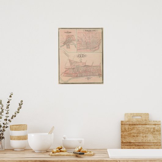 Stadt Peru, Miami Co Poster (Küche)