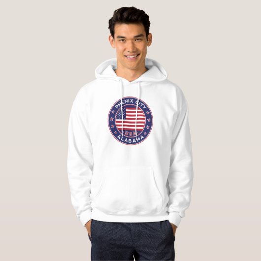 Stadt Phenix, Alabama Hoodie (Vorne ganz)