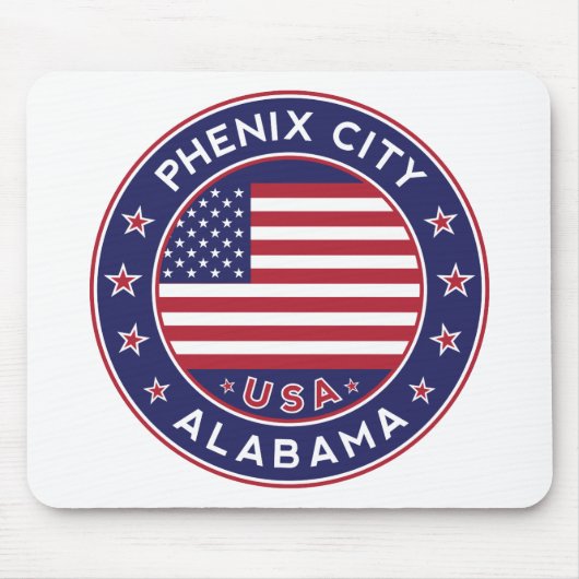 Stadt Phenix, Alabama Mousepad (Vorne)