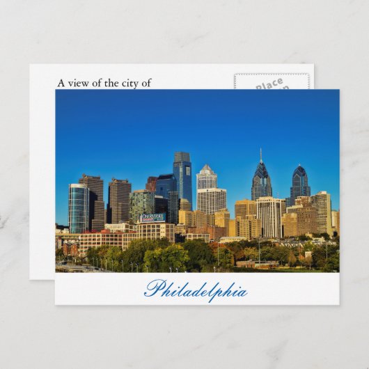 Stadt Philadelphia Postkarte (Vorne/Hinten)