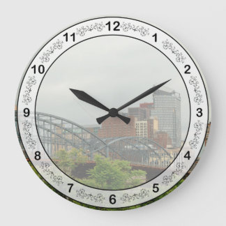 Stadt - Pittsburg PA - Großstadt Pittsburg Große Wanduhr