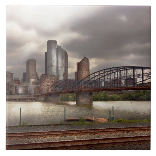 Stadt - Pittsburgh, PA - Smithfield Bridge Fliese (Vorderseite)