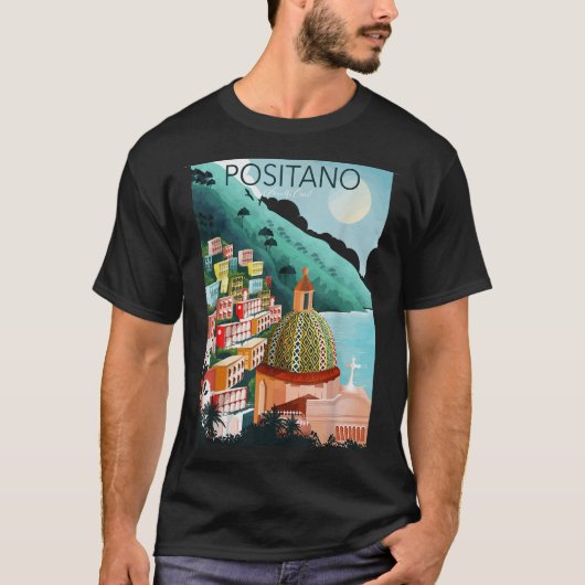 Stadt Positano Lemon aus Amalfi Küste Italien T-Shirt (Vorderseite)