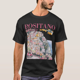 Stadt Positano Lemon aus Amalfi Küste Italien T-Shirt