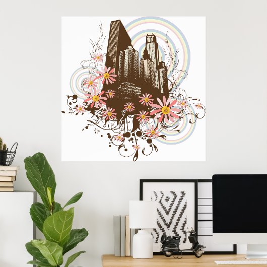 Stadt Poster (Heimbüro)