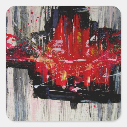 Stadt Quadratischer Aufkleber (Vorderseite)