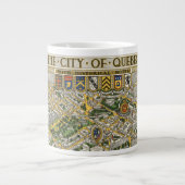 Stadt Quebec Karte Jumbo-Tasse (Vorderseite)