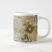 Stadt Quebec Karte Jumbo-Tasse (Rechts)