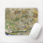 Stadt Quebec Karte Mousepad (Mit Mouse)