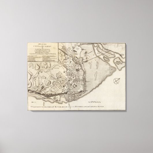 Stadt Quebec Leinwanddruck (Vorderseite)