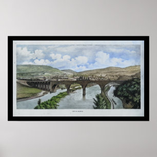 Stadt Reading PA Pennsylvania Bridge Print Poster