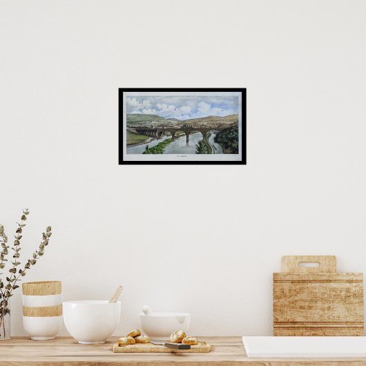 Stadt Reading PA Pennsylvania Bridge Print Poster (Küche)