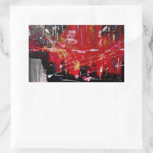 Stadt Rechteckiger Aufkleber (Tasche)