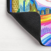 Stadt-Regenbogen-Rhapsodies-Fantasie-Kunst Mousepad (Ecke)