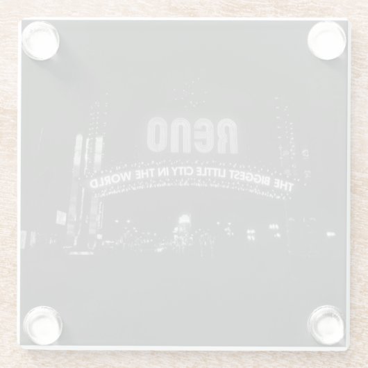 Stadt Reno Glasuntersetzer (Rückseite)