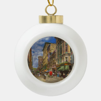 Stadt - RI - Leben in der Stadt 1906 Keramik Kugel-Ornament