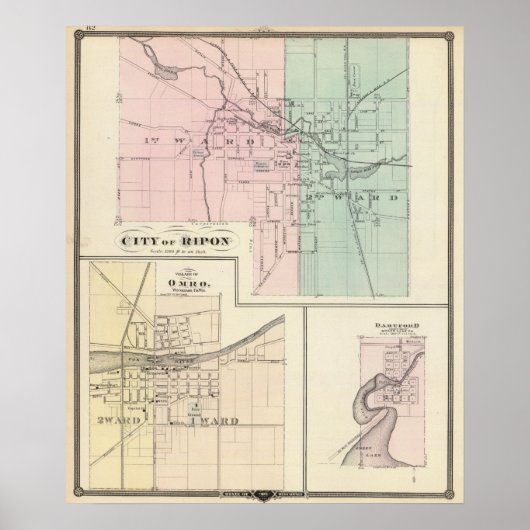 Stadt Ripon, Dorf Omro, Dartford Poster (Vorne)