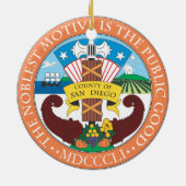 Stadt San Diego Siegel Keramikornament (Hinten)