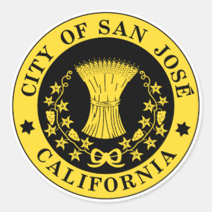 Stadt San Jose Siegel Runder Aufkleber