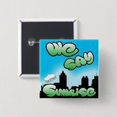 Stadt Scape Knopf Button (Vorne & Hinten)