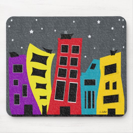 Stadt Scape Traum Mousepad (Vorne)