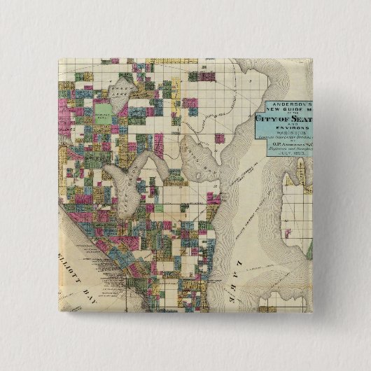 Stadt Seattle und Umgebung Button (Vorderseite)