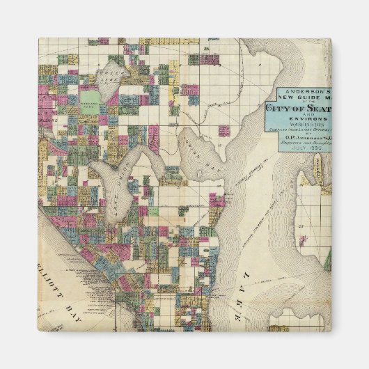 Stadt Seattle und Umgebung Magnet (Vorne)