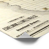 Stadt Seattle und Umgebung Poster (Ecke)