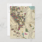 Stadt Seattle und Umgebung Postkarte (Vorne/Hinten)
