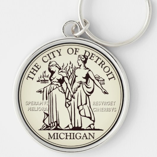 Stadt Siegel Detroit Schlüsselanhänger (Vorne)
