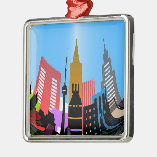 STADT SILBERNES ORNAMENT (Links)