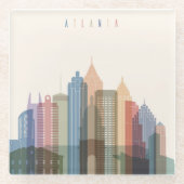 Stadt-Skyline Atlantas, Georgia | Glasuntersetzer (Vorderseite)