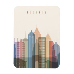 Stadt-Skyline Atlantas, Georgia Magnet