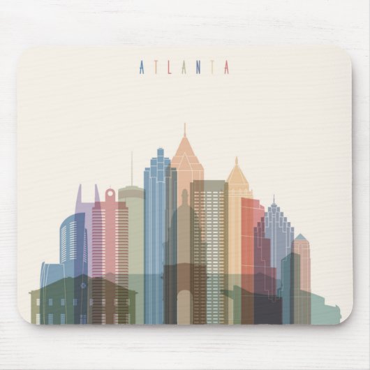 Stadt-Skyline Atlantas, Georgia | Mousepad (Vorne)