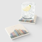 Stadt-Skyline Atlantas, Georgia | Steinuntersetzer (Seitenansicht)