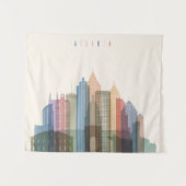 Stadt-Skyline Atlantas, Georgia | Wandteppich (Vorderseite (Horizontal))