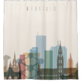 Stadt-Skyline Brüssels, Belgien | Duschvorhang (Vorderseite)
