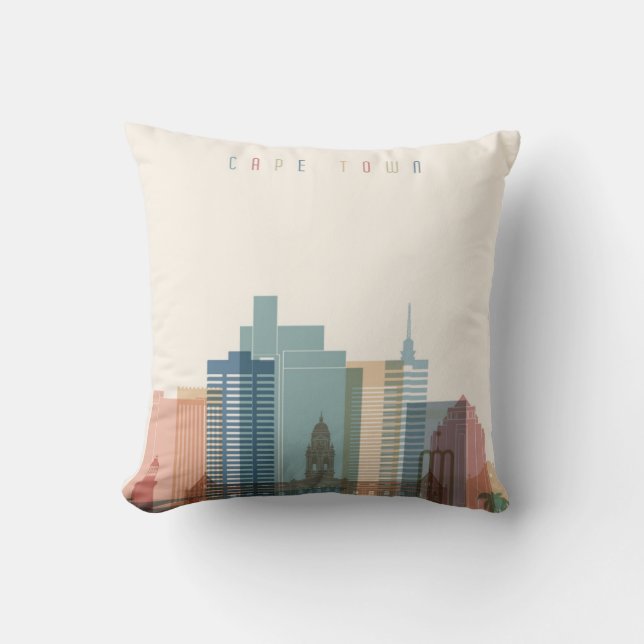 Stadt-Skyline Cape Towns, Afrika | Kissen (Vorderseite)