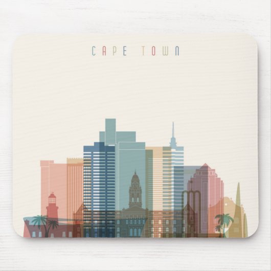 Stadt-Skyline Cape Towns, Afrika | Mousepad (Vorne)