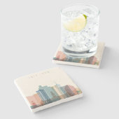 Stadt-Skyline Cape Towns, Afrika | Steinuntersetzer (Seitenansicht)