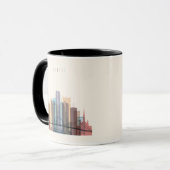 Stadt-Skyline Detroits, Michigan | Tasse (Vorderseite Links)