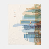Stadt-Skyline Dohas, Qatar | Fleecedecke (Vorderseite)