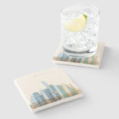 Stadt-Skyline Dohas, Qatar | Steinuntersetzer (Seitenansicht)