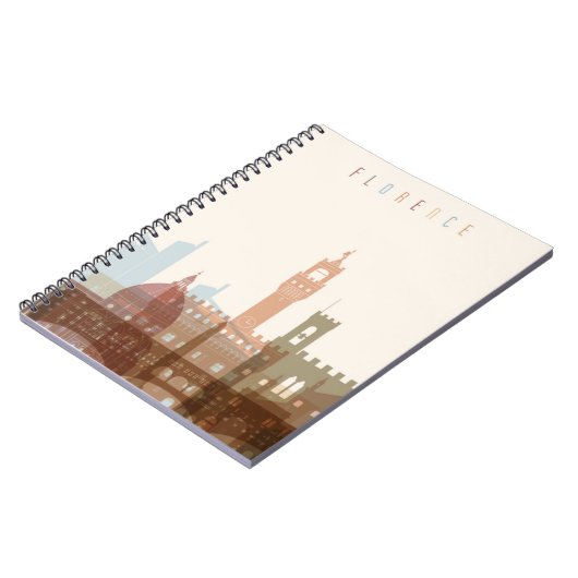 Stadt-Skyline Florenz, Italien | Notizblock (Linke Seite)