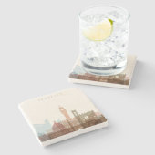 Stadt-Skyline Florenz, Italien | Steinuntersetzer (Seitenansicht)