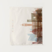 Stadt-Skyline Florenz, Italien | Wandteppich (Vorderseite)