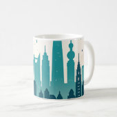 Stadt-Skyline-Geburtstagskarte Kaffeetasse (VorderseiteRechts)