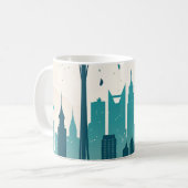 Stadt-Skyline-Geburtstagskarte Kaffeetasse (Vorderseite Links)