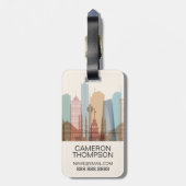 Stadt-Skyline Istanbuls, die Türkei | Gepäckanhänger (Rückseite vertikal)