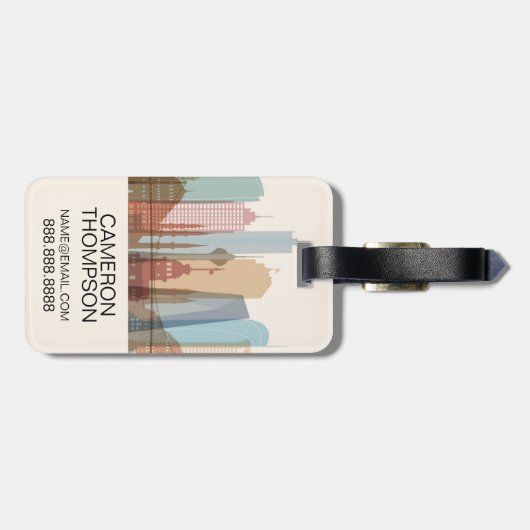 Stadt-Skyline Istanbuls, die Türkei | Gepäckanhänger (Rückseite horizontal)